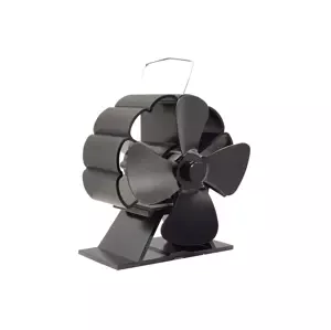 Ventilátor na kachle FLAMINGO štvorlopatkový MINI, čierny